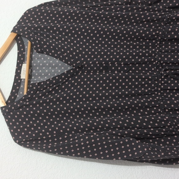 LOFT Outlet Rayon Square Polka Dot Print Casual Dress Size XL - Picture 2 of 11